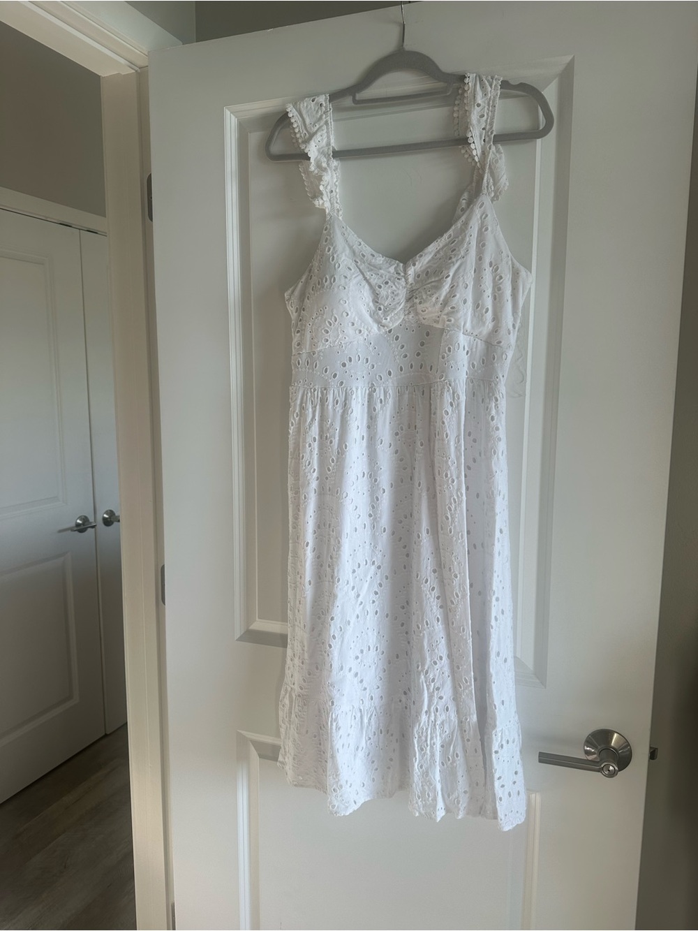 Lily Rose White Eyelet Lace Sundress Chemise